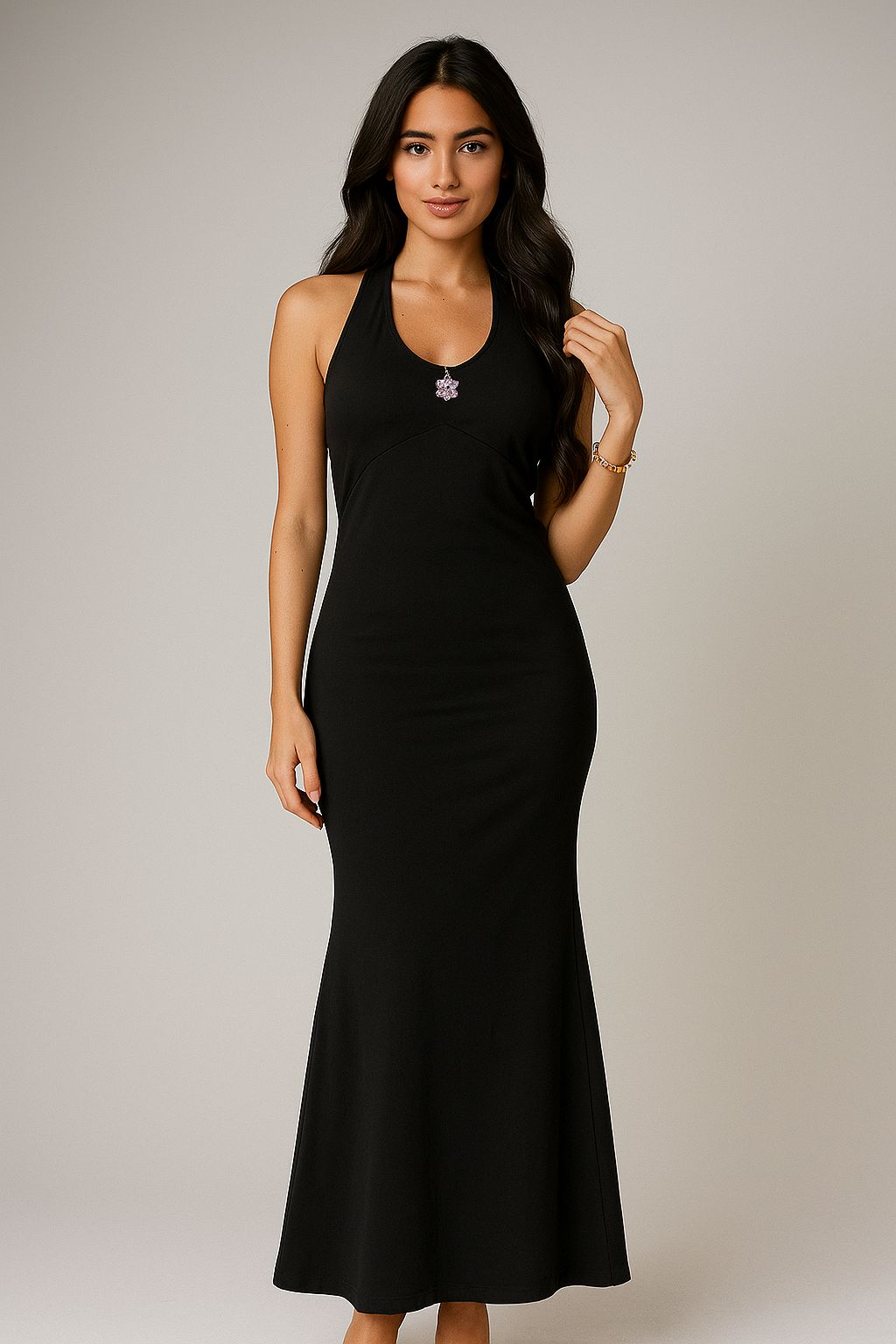 Glam Butterfly Backless Maxi Dress – Available in Wine Red & Midnight Black