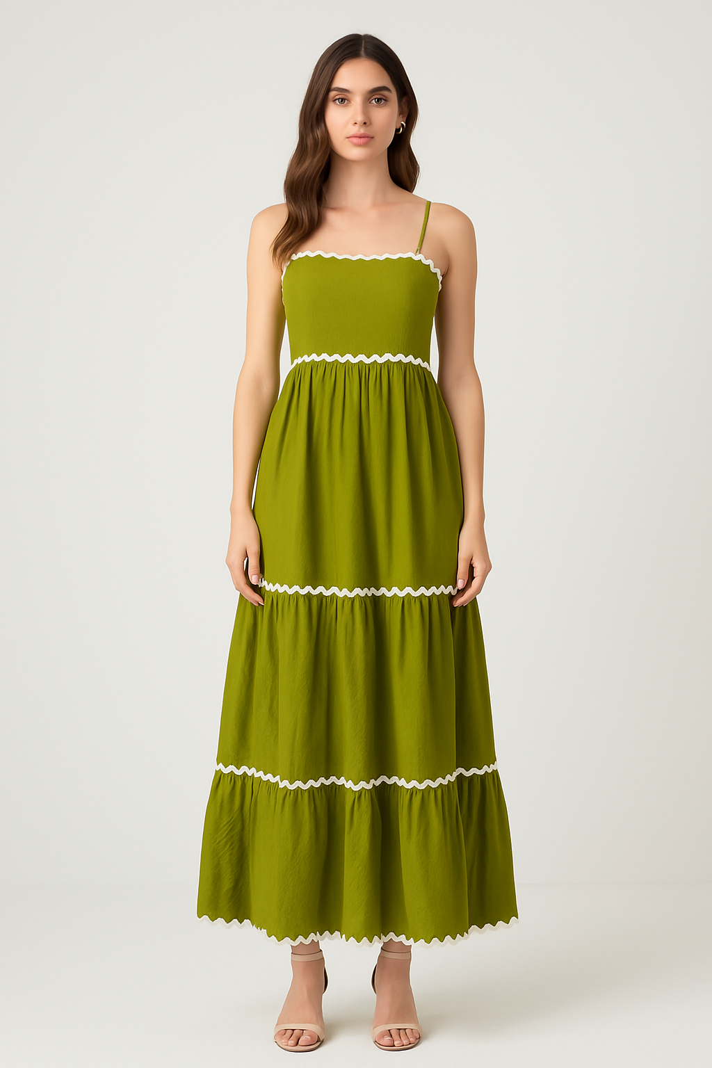 Color-Pop Ric-Rac Tiered Maxi Dress – Effortless Style, Maximum Impact