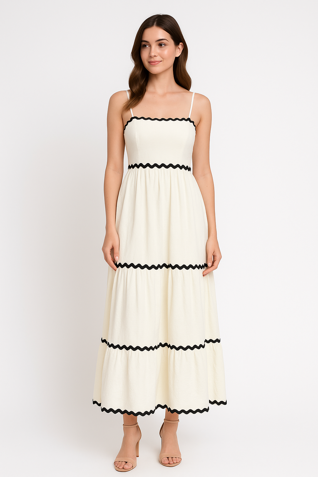 Color-Pop Ric-Rac Tiered Maxi Dress – Effortless Style, Maximum Impact