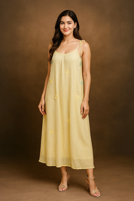 Summer Bloom Strappy Maxi Dress – Light, Airy & Effortlessly Chic