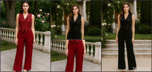 Sequin Power Suit Co-ord – Sleek, Bold & Tailored to Impress