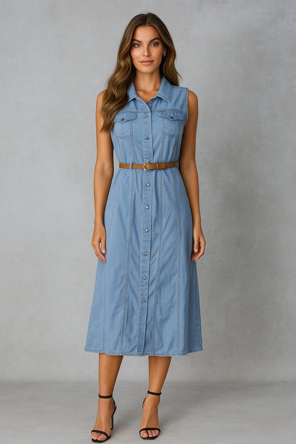 Chic Denim Midi Dresses – Everyday Cool Meets Classic Charm