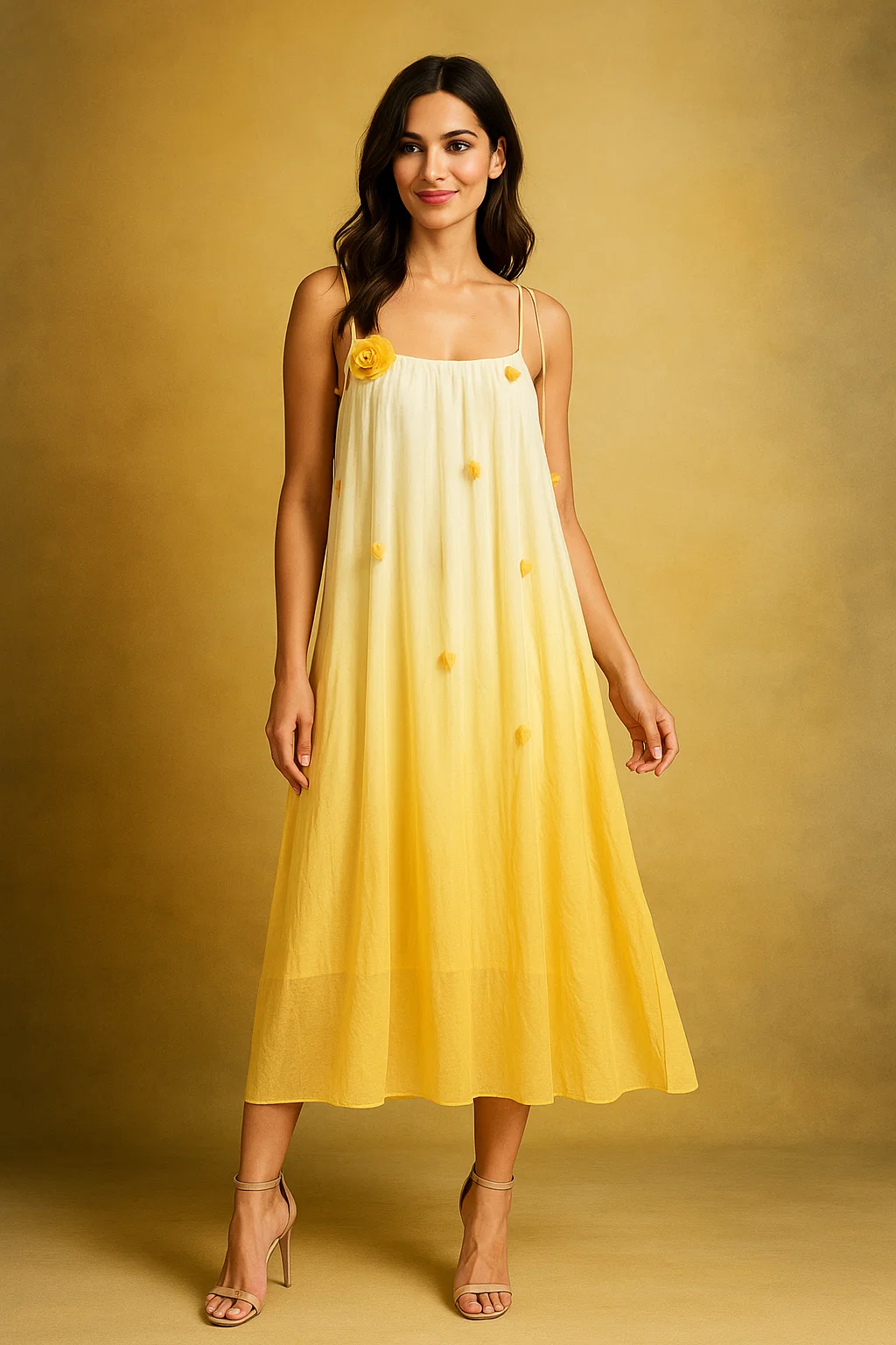 Sunny Ombré Pom-Pom Dress