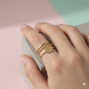 The Golden Trio Stack Ring Set