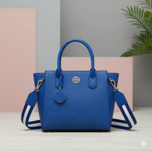 Cobalt Perforated Signature Tote