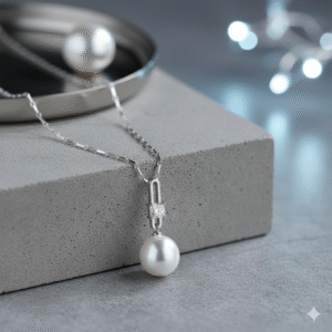 Diamond Accent Pearl Drop Necklace