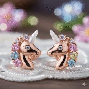 Rainbow Mane Unicorn Studs