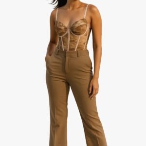 Mocha Marble Bustier Bodysuit